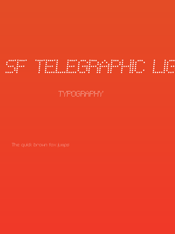 SF Telegraphic Light Bold Italic Poster