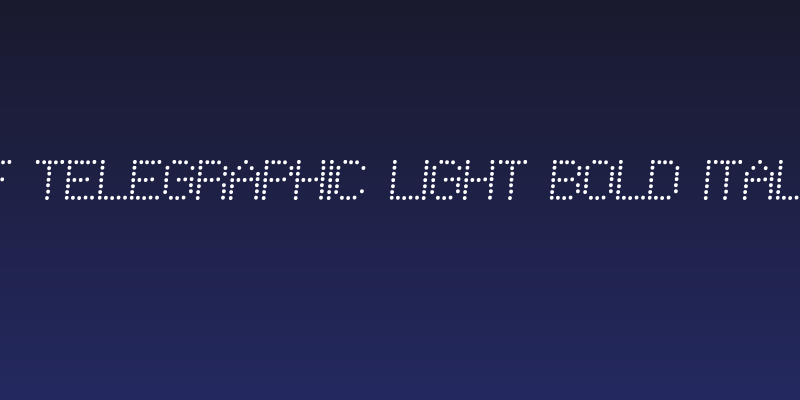 SF Telegraphic Light Bold Italic Social Header