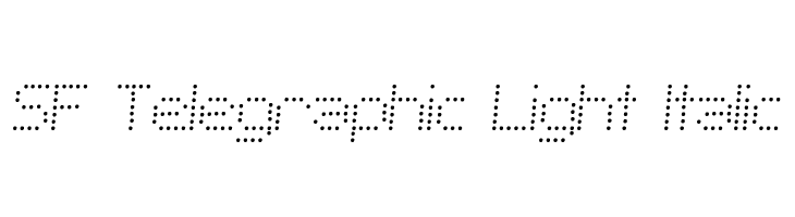 SF Telegraphic Light Italic フォント