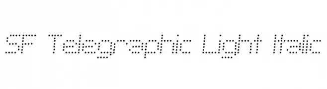 SF Telegraphic Light Italic  Fuentes Gratis Descargar