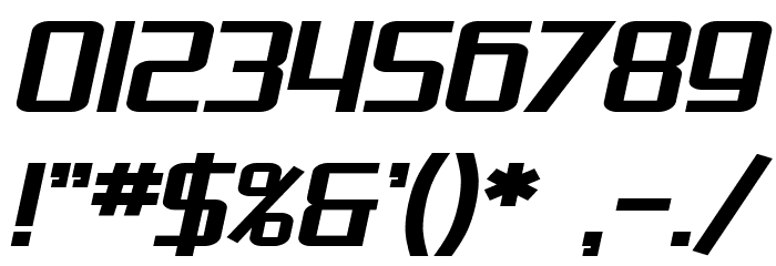 SF Theramin Gothic Bold Oblique Font OTHER CHARS