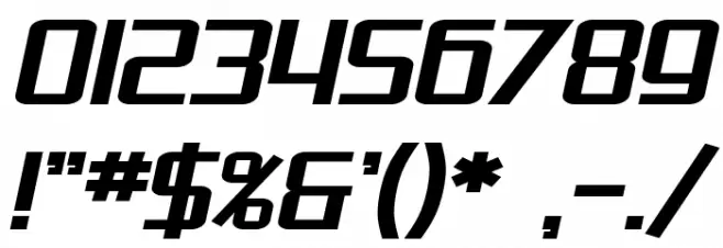 SF Theramin Gothic Bold Oblique Font OTHER CHARS