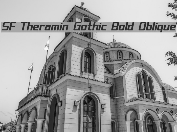 SF Theramin Gothic Bold Oblique Font examples
