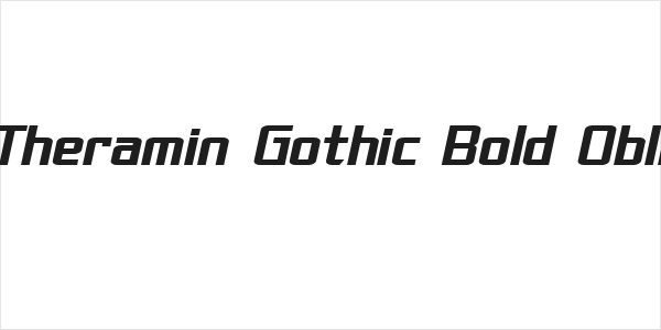 SF Theramin Gothic Bold Oblique Logo