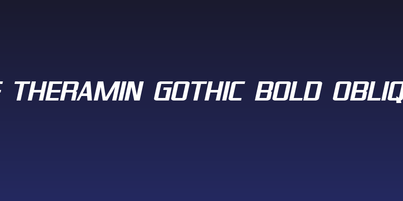 SF Theramin Gothic Bold Oblique Social Header