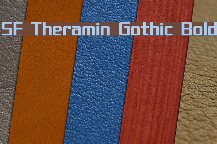 SF Theramin Gothic Bold Font examples