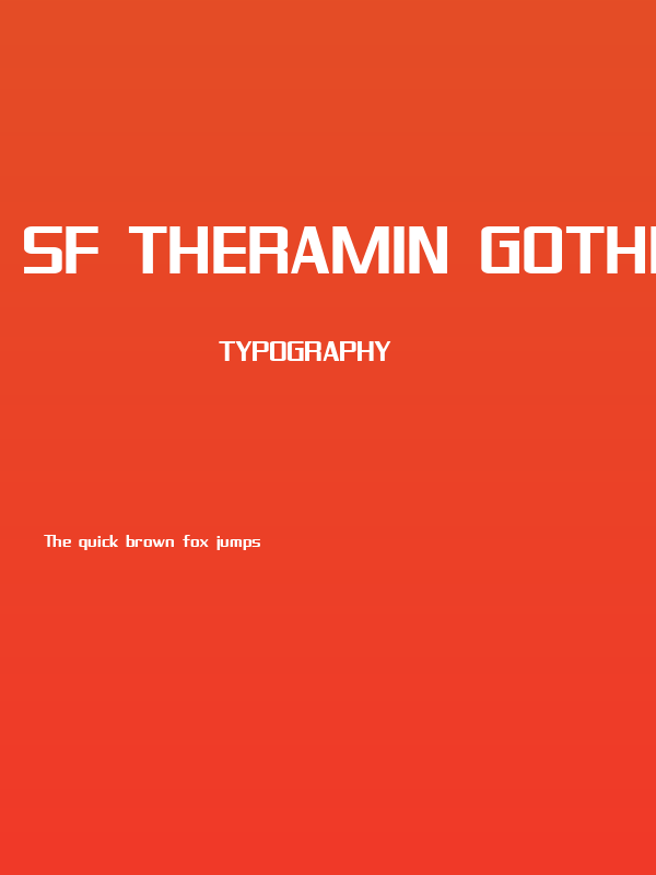 SF Theramin Gothic Bold Poster
