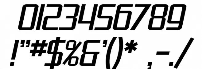 SF Theramin Gothic Condensed Oblique Font OTHER CHARS