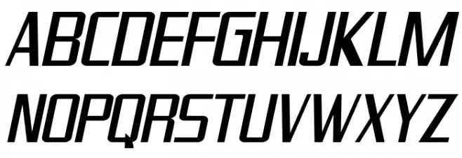 SF Theramin Gothic Condensed Oblique خط أحرف كبيرة
