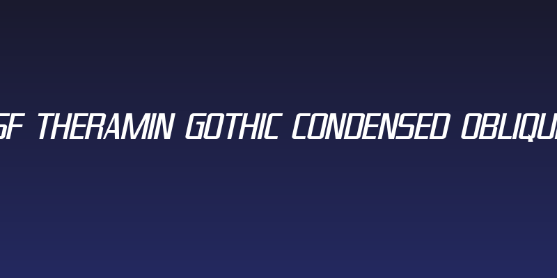 SF Theramin Gothic Condensed Oblique Social Header