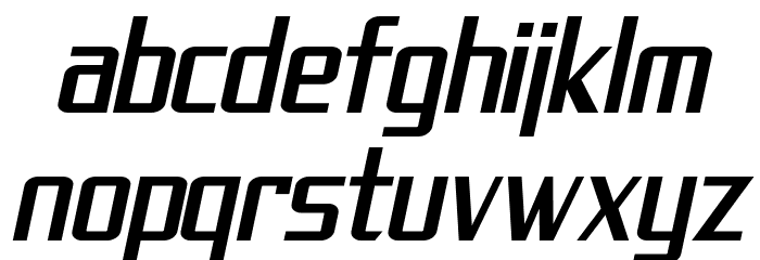 SF Theramin Gothic Condensed Oblique Font LOWERCASE
