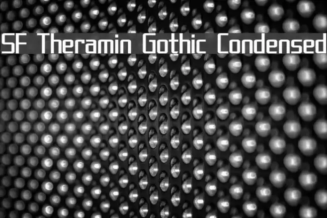SF Theramin Gothic Condensed Font examples
