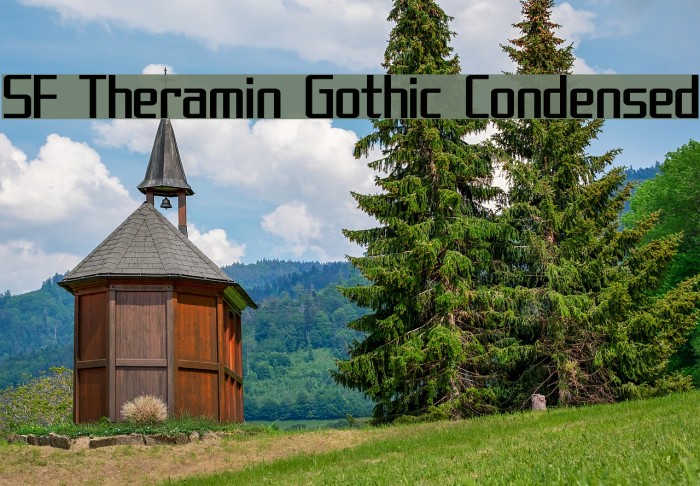 SF Theramin Gothic Condensed フォント examples