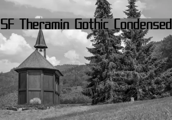SF Theramin Gothic Condensed Font examples