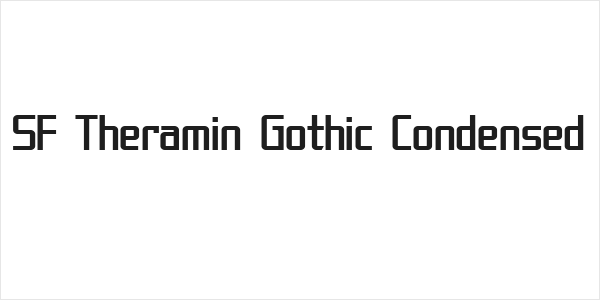 SF Theramin Gothic Condensed Logo