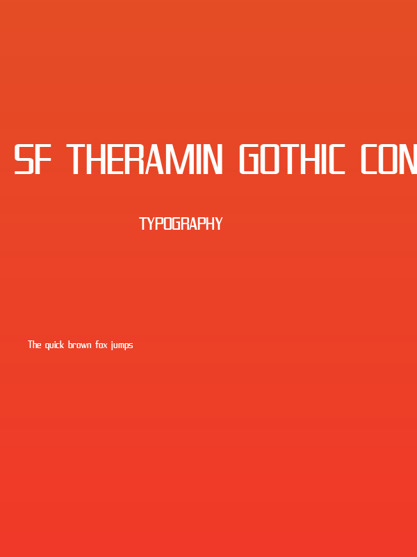 SF Theramin Gothic Condensed Poster