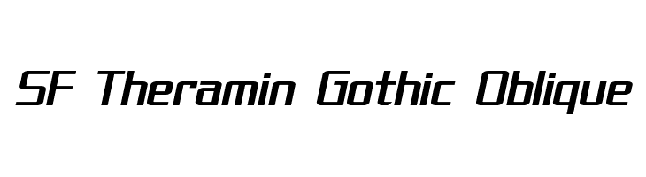 SF Theramin Gothic Oblique Font