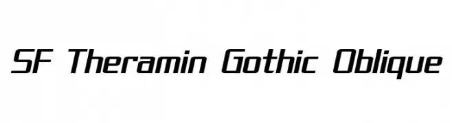 SF Theramin Gothic Oblique  नि: शुल्क फ़ॉन्ट्स डाउनलोड