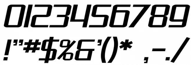 SF Theramin Gothic Oblique Font OTHER CHARS