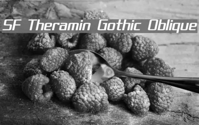 SF Theramin Gothic Oblique Font examples