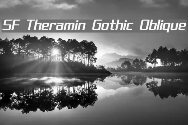 SF Theramin Gothic Oblique Font examples