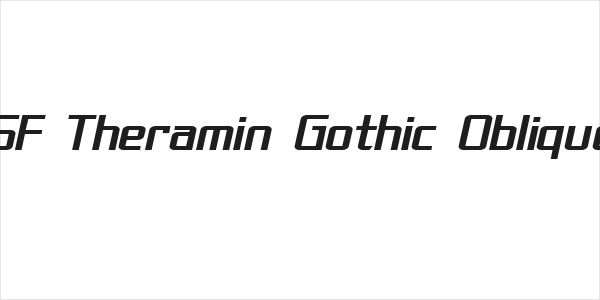 SF Theramin Gothic Oblique Logo