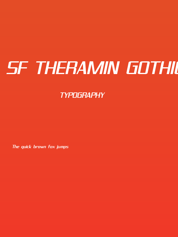 SF Theramin Gothic Oblique Poster