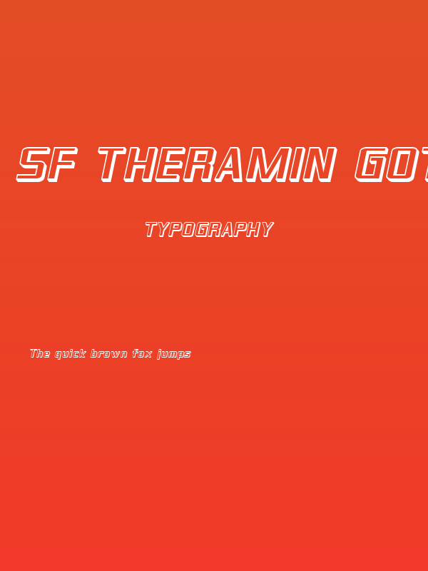 SF Theramin Gothic Shaded Oblique Poster
