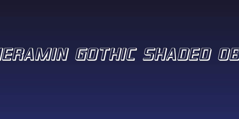 SF Theramin Gothic Shaded Oblique Social Header