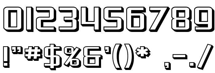 SF Theramin Gothic Shaded Font OTHER CHARS