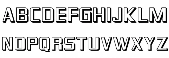 SF Theramin Gothic Shaded Schriftart Groß