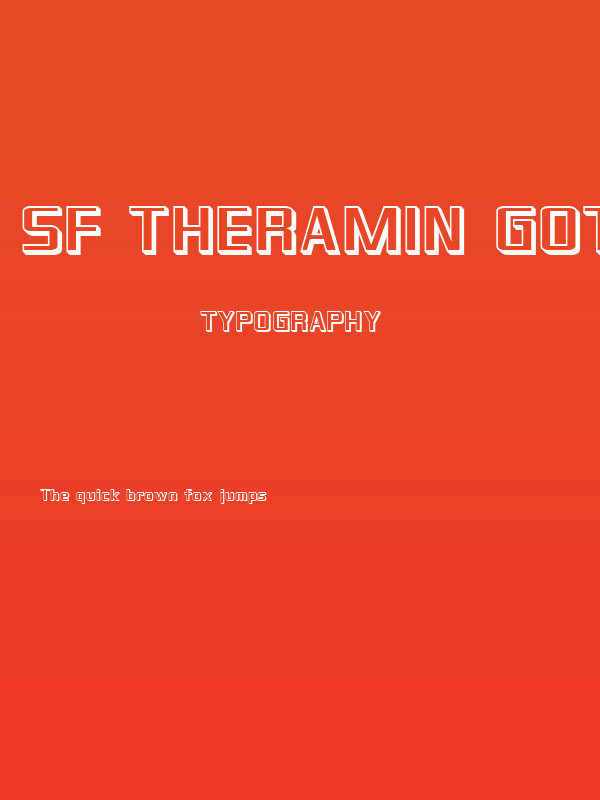 SF Theramin Gothic Shaded Poster