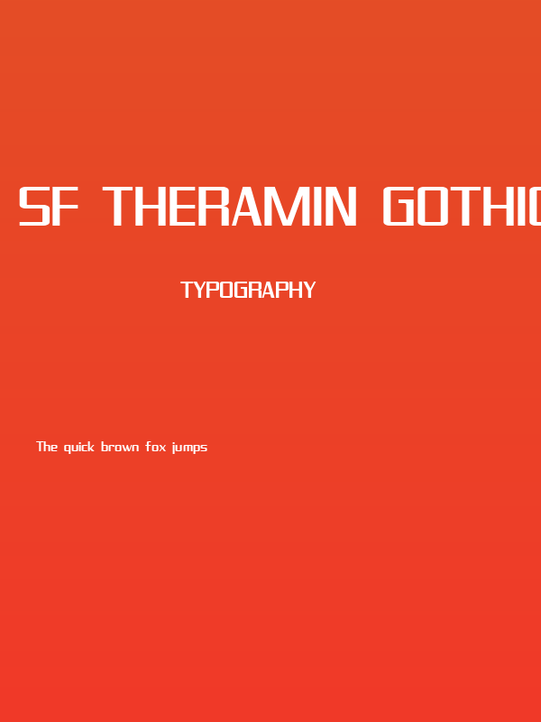SF Theramin Gothic Poster
