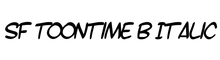 SF Toontime B Italic Font