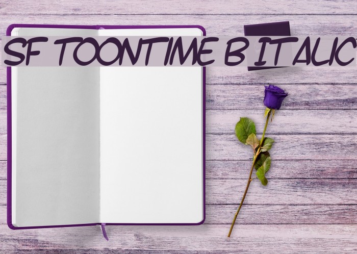 SF Toontime B Italic Font examples