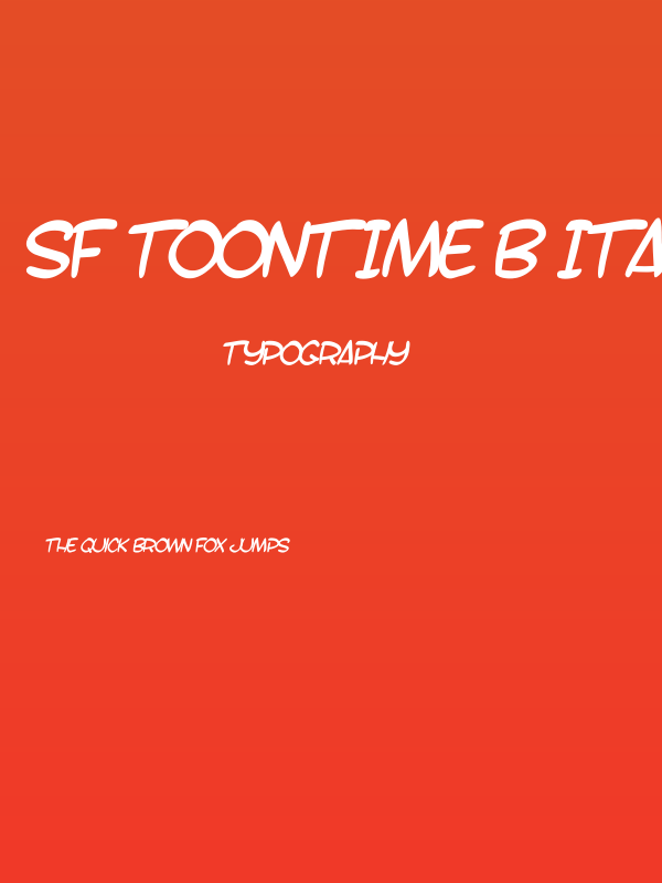 SF Toontime B Italic Poster