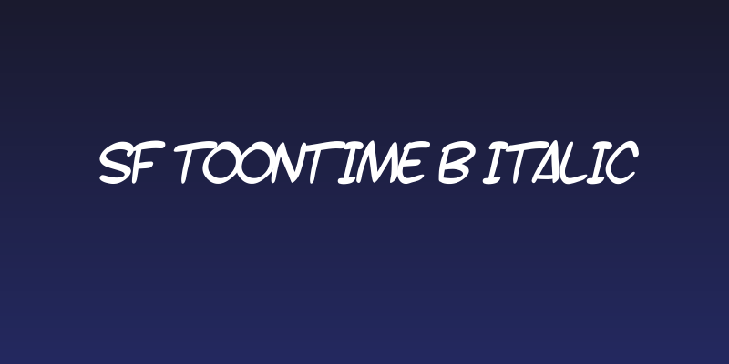 SF Toontime B Italic Social Header