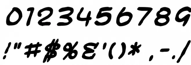 SF Toontime Blotch Bold Italic Шрифта ДРУГИЕ символов