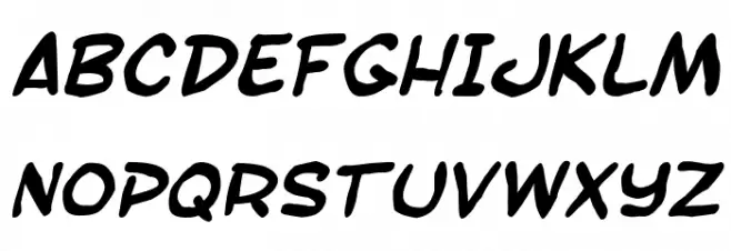 SF Toontime Blotch Bold Italic Schriftart Groß
