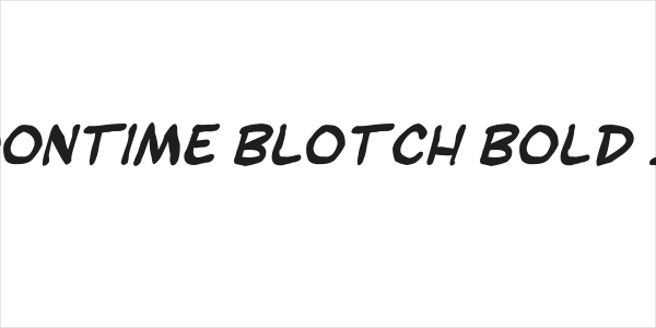 SF Toontime Blotch Bold Italic Logo
