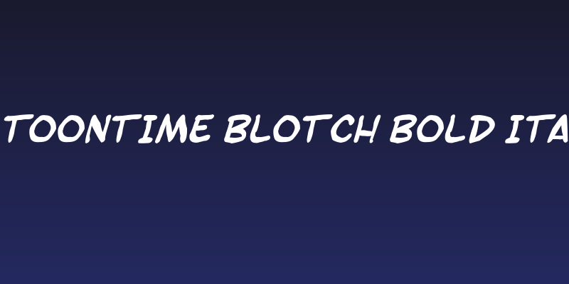 SF Toontime Blotch Bold Italic Social Header