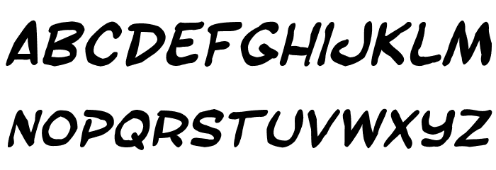 SF Toontime Blotch Bold Italic Шрифта строчной