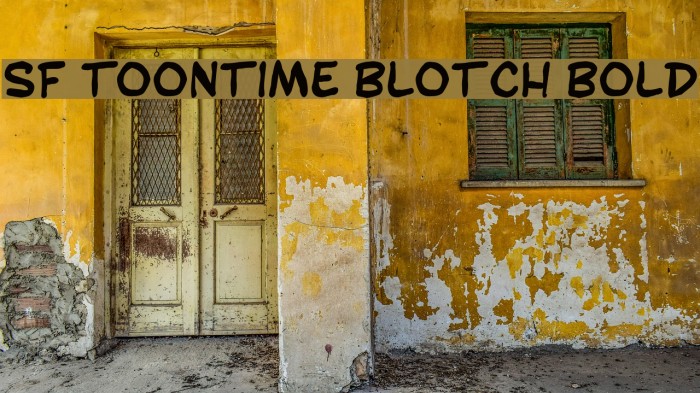 SF Toontime Blotch Bold Fonte examples