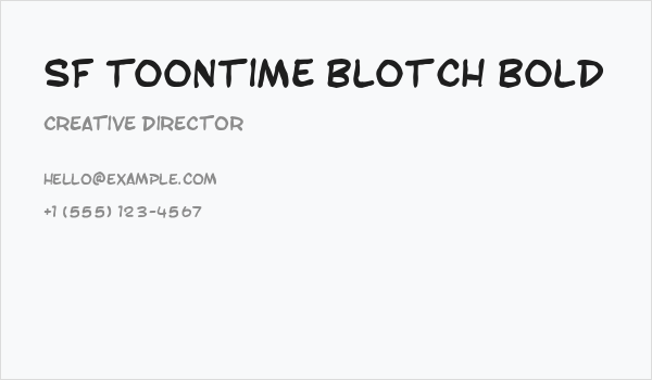 SF Toontime Blotch Bold Business Card