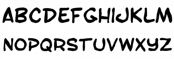 SF Toontime Blotch Bold 字体 小写