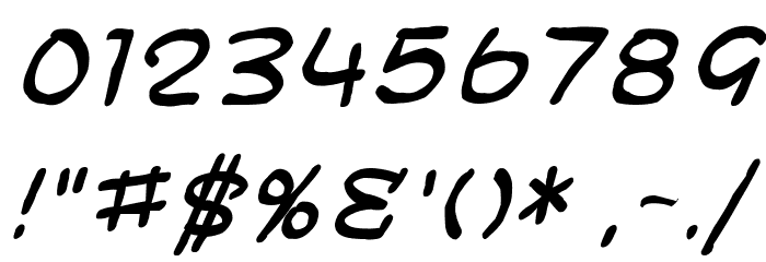 SF Toontime Blotch Italic Font OTHER CHARS