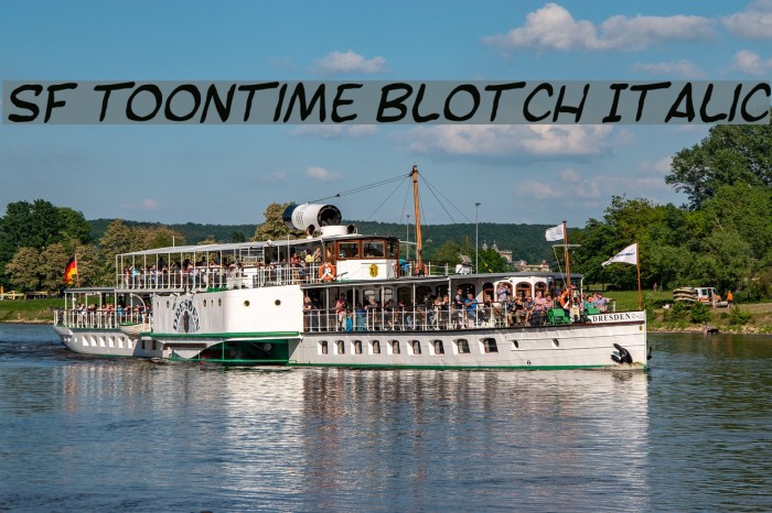 SF Toontime Blotch Italic Font examples