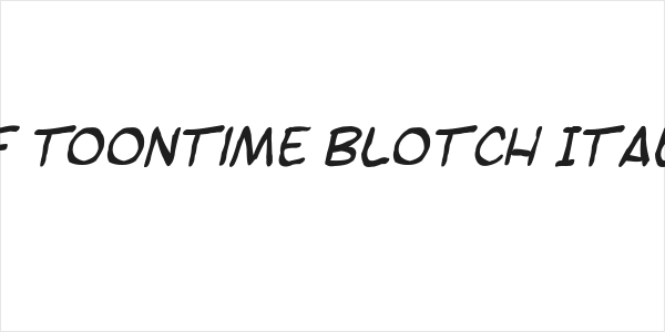 SF Toontime Blotch Italic Logo