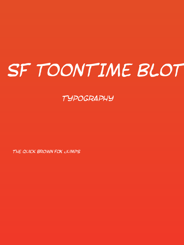 SF Toontime Blotch Italic Poster