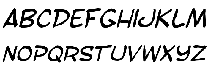 SF Toontime Blotch Italic Font LOWERCASE